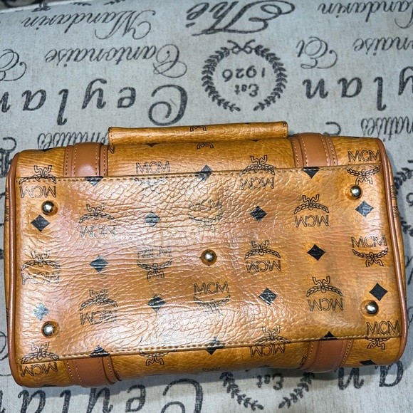 Vintage MCM Cognac Visetos Coated Canvas
Front Pocket Satchel Bag - Picture 15 of 16